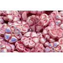 Primrose Beads 15x15mm Alabaster Opal AB Fuchsia 28703-54321