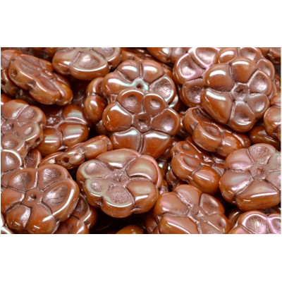 Primrose Beads 15x15mm Full Apricot Copper 02010-29123-54324