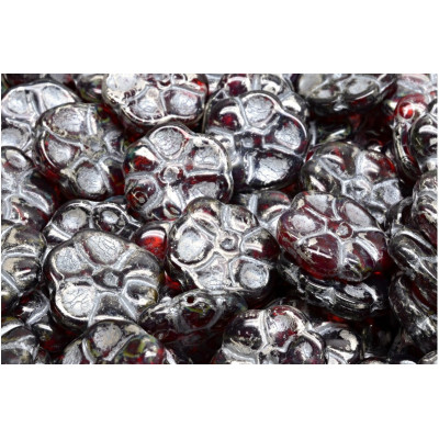 Primrose Beads 15x15mm Red Picasso 90050-43400-54301 | Glass