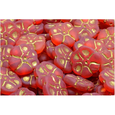 Primrose Beads 15x15mm Light Red Matte Gold 90050-84100-54302