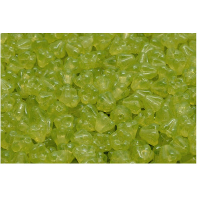 Bell Flower Beads 4x6mm Lime Green 00030-20011 | Czech Glass