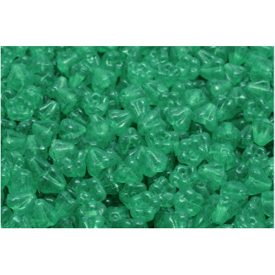 Bell Flower Beads 4x6mm Green 00030-21085 | Czech Glass Beads