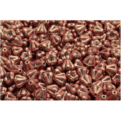 Bell Flower Beads 4x6mm Copper 42079 | Czech Glass Beads