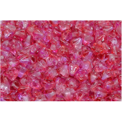 Pink AB Bell Flower Beads 4x6mm 00030-48020 | Czech Glass