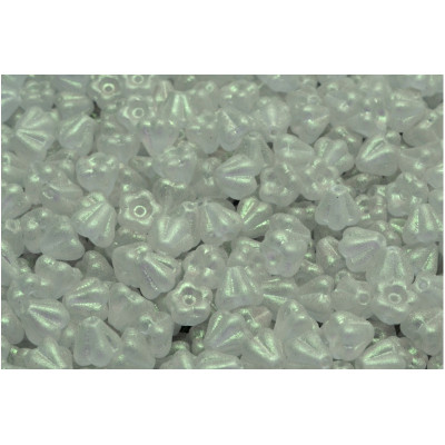 Bell Flower Beads 4x6mm Crystal Gray-Silver 00030-79303 | Glass Beads