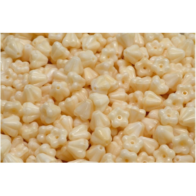 Bell Flower Beads 4x6mm Beige Silk 07104 | Czech Glass Beads