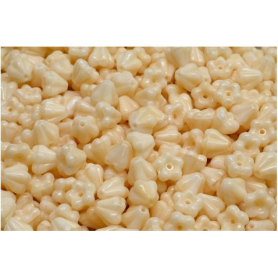 Bell Flower Beads 4x6mm Cream 07104 Czech Glass | Rutkovsky