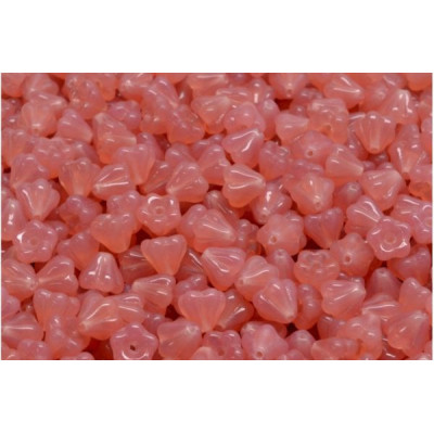 Bell Flower Beads 4x6mm Opal Rose 71010 | Czech Glass Beads