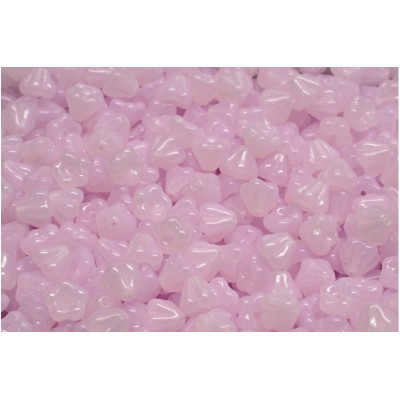 Bell Flower Beads 4x6mm Pink Opal 71400 | Czech Glass Beads