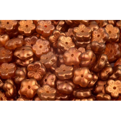 Cherry Flower Beads 8x8mm Copper 29253 | Czech Glass Beads