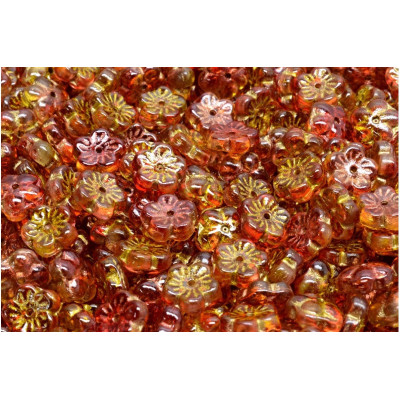 Cherry Flower Beads 8x8mm Wine Gold 00030-54302-48001 | Glass Beads