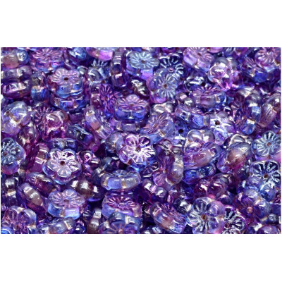 Cherry Flower Beads 8x8mm Violet 00030-54302-48002 | Czech Glass