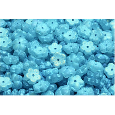 Cherry Flower Beads 8x8mm Light Blue 28703-54308 | Czech Glass Beads