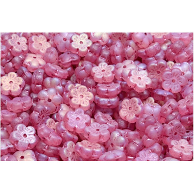 Cherry Flower Beads 8x8mm Pink 54321 | Czech Glass Beads