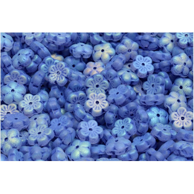 Cherry Flower Beads 8x8mm Blue 00030-84100-28703-54325 | Glass Beads