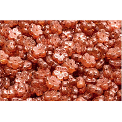 Cherry Flower Beads 8x8mm Crystal Copper Spotted 65324 | Glass Beads
