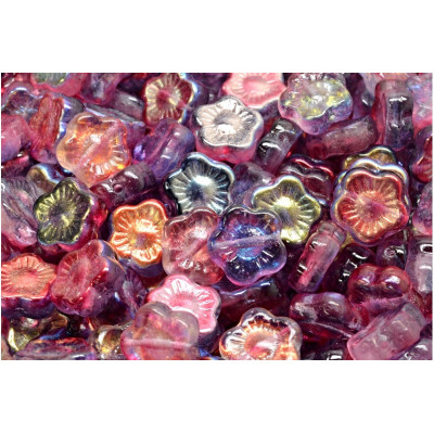 Sunset Flower Beads 10x10mm Violet 00030-28701-48021 | Glass Beads
