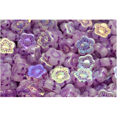 Sunset Flower Beads 10x10mm Violet R0201-28701-54326 | Czech Glass