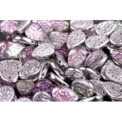 Flat Dotty Tear Drop Beads 9x11 N. 1580 CRYSTAL VITRAIL LIGHT