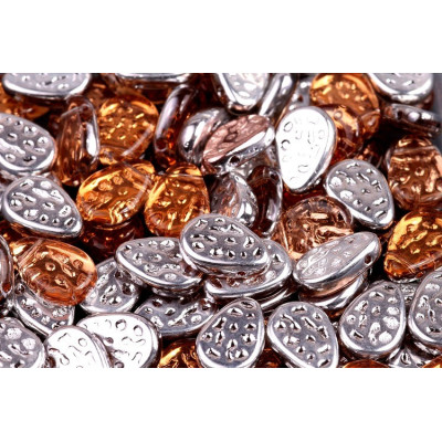 Flat Dotty Tear Drop Beads 9x11 N. 1583 BACKLIT PEACH