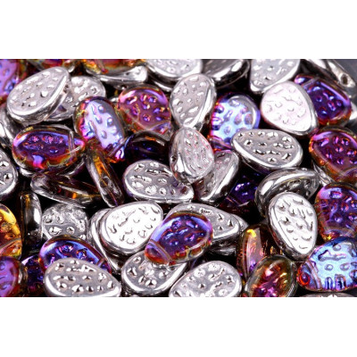Flat Dotty Tear Drop Beads 9x11 N. 1588 BACKLIT VAPOR