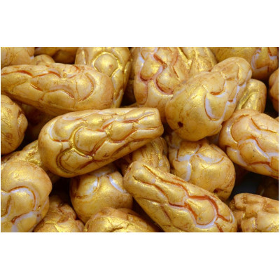 Pinecone Beads Beads 25x12 N. 14 OPAQUE BEIGE SPOTTED