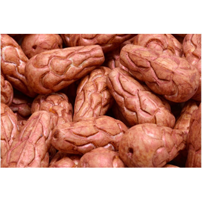 Pinecone Beads Beads 25x12 N. 15 OPAQUE SALMON SPOTTED