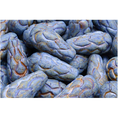 Pinecone Beads Beads 25x12 N. 16 OPAQUE BLUE SPOTTED