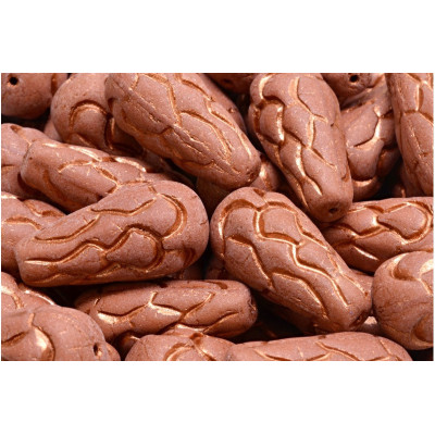 Pinecone Beads Beads 25x12 N. 33 DARK OPAQUE CHOCOLATE MAT/COPPER