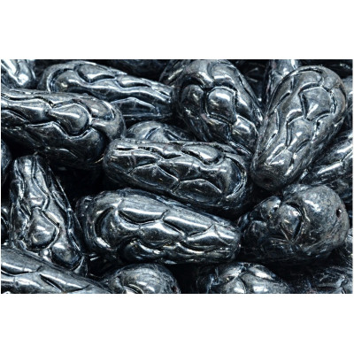 Pinecone Beads Beads 25x12 N. 37 JET HEMATITE