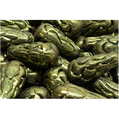 Pinecone Beads Beads 25x12 N. 38 JET GREEN LUSTER