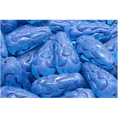 Pinecone Beads Beads 25x12 N. 56  AQUAMARINE MAT BLUE DECOR