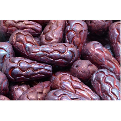 Pinecone Beads Beads 25x12 N. 75 OPAQUE CORAL RED NEBULA