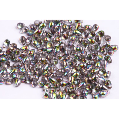 Drop Beads 4x6 N. 6 Crystal Vitrail Blue