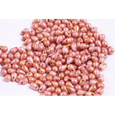 Drop Beads 4x6 N. 8 CHALK RED GLAZE