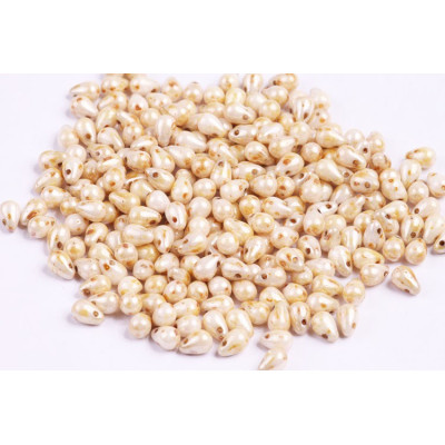Drop Beads 4x6 N. 55 CHALK WHITE GLAZE