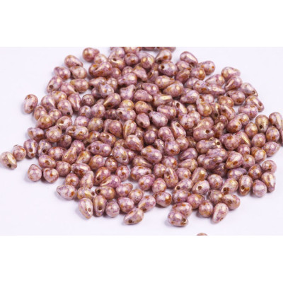 Drop Beads 4x6 N. 56 CHALK SENEGAL BROWN-PURPLE