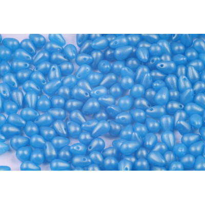 Drop Beads 4x6 N. 765 GOLD SHINE CORNFLOWER BLUE