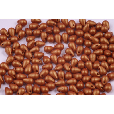 Drop Beads 4x6 N. 768 GOLD SHINE BROWNISH RED