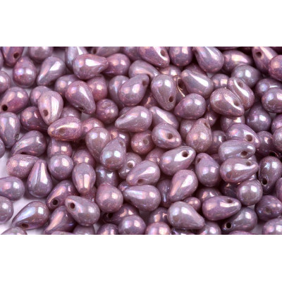 Drop Beads 4x6 N. 1229 WHITE ALABASTER NEBULA