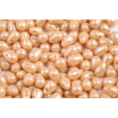 Drop Beads 4x6 N. 1232 OPAQUE IVORY WHITE LUSTER