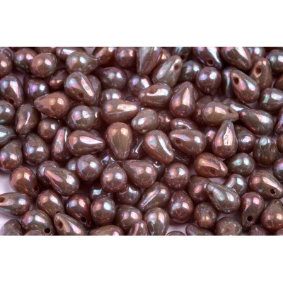 Drop Beads 4x6 N. 1233 OPAQUE IVORY NEBULA