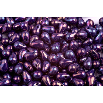 Drop Beads 4x6 N. 1241 OPAQUE BLUE NEBULA