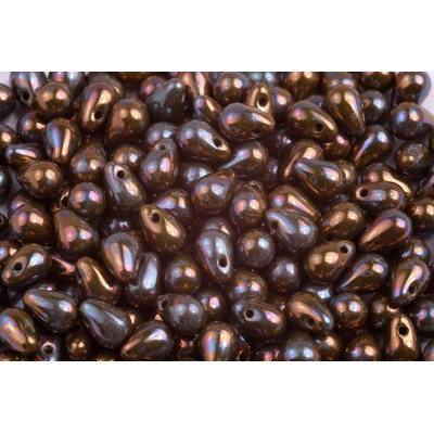 Drop Beads 4x6 N. 1249 OPAQUE OLIVE NEBULA