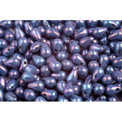 Drop Beads 4x6 N. 1253 TURQUOISE OPAQUE NEBULA