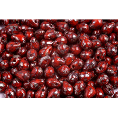 Drop Beads 4x6 N. 1271 OPAQUE ORANGE PICASSO