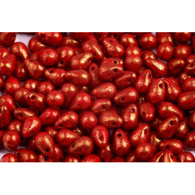 Drop Beads 4x6 N. 1274 Opaque Lt Red VIOLET TERRACOTTA