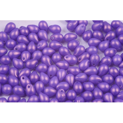 Drop Beads 5x7 N. 774 WHITE ALABASTER GOLD SHINE ORCHID