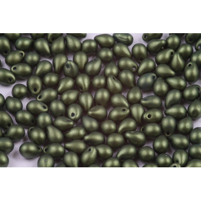 Drop Beads 5x7 N. 776 GOLD SHINE OLIVE GREEN
