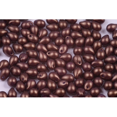 Drop Beads 5x7 N. 779 GOLD SHINE SADDLE BROWN
